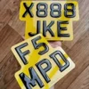 gel profiled motorcycle number plates